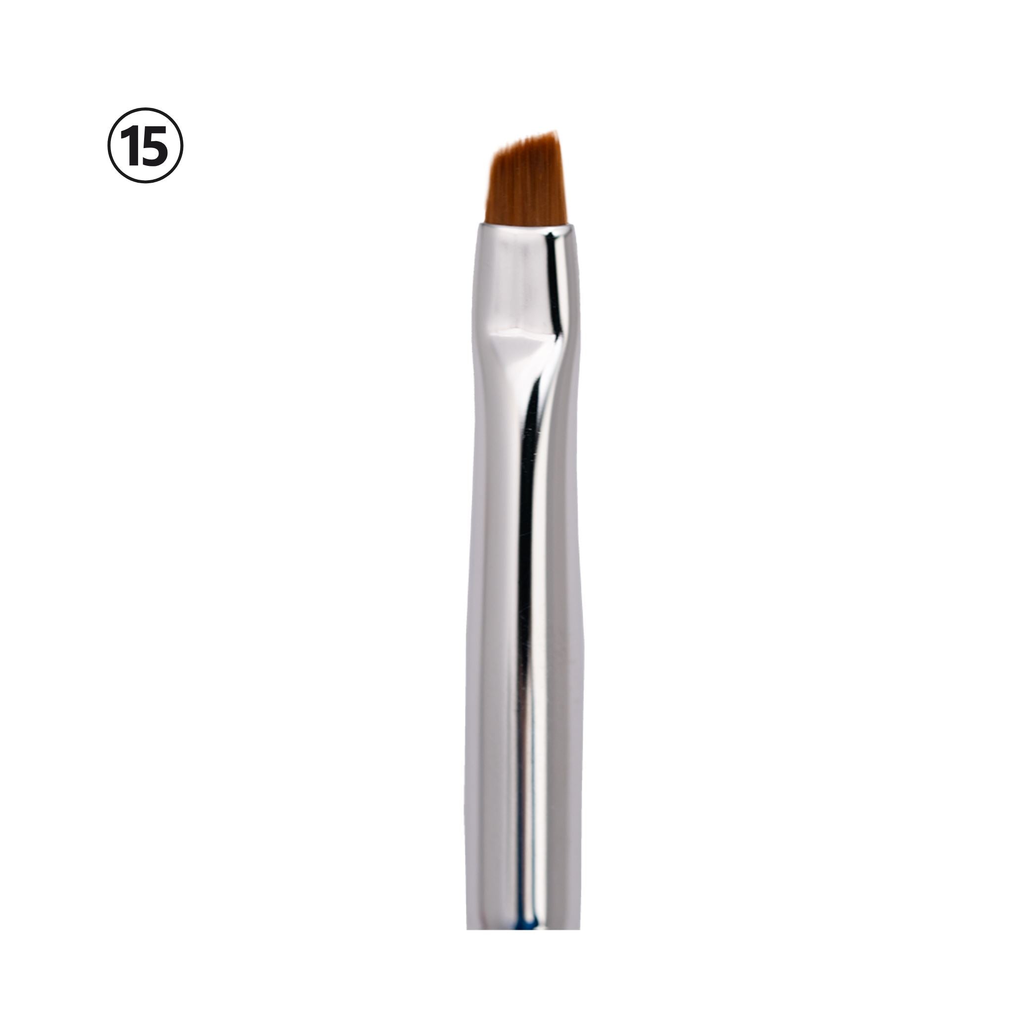 ZOLA Brush 15 smalle, afgeschuinde brush voor nauwkeurige wenkbrauwcontouren en professionele applicatie.