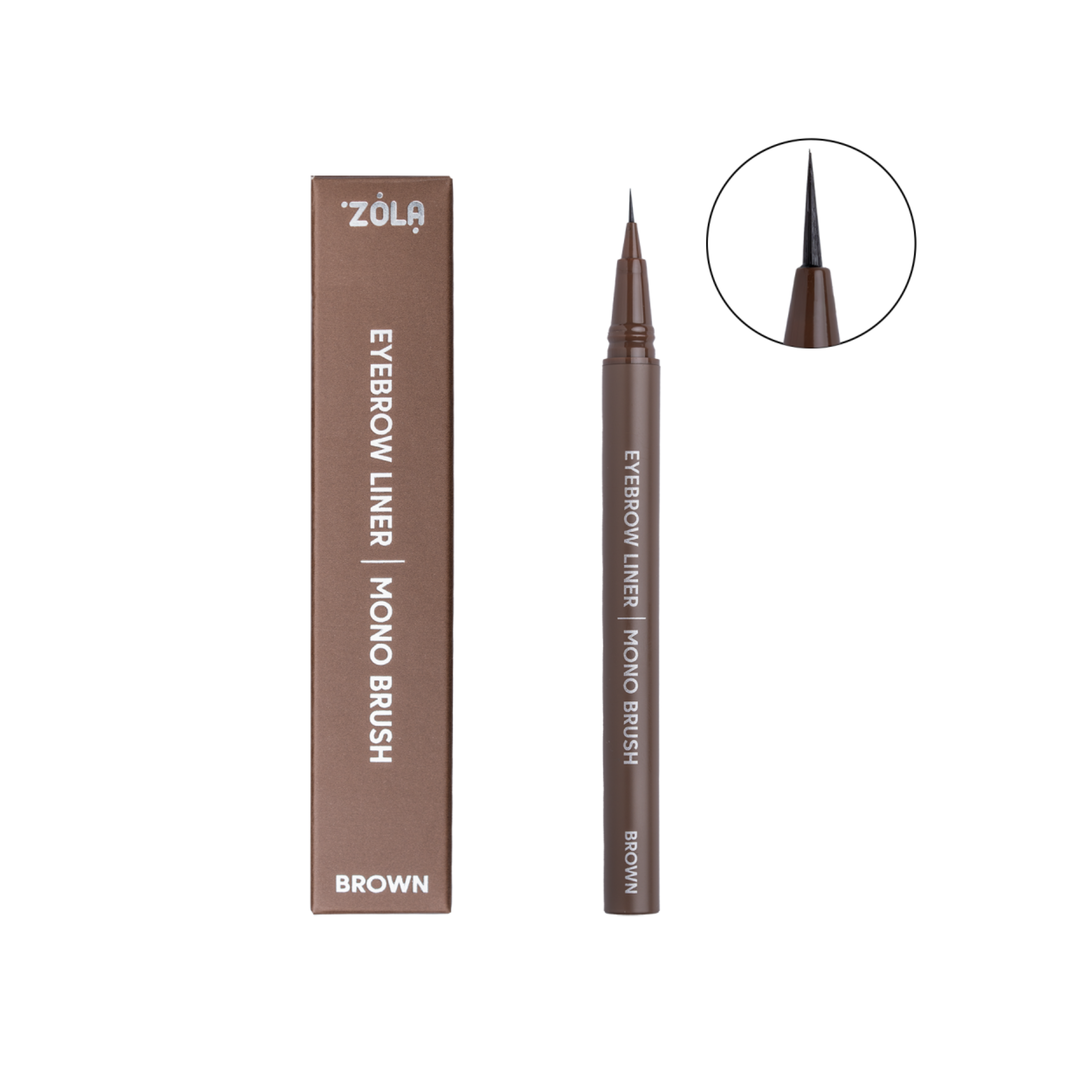 Wenkbrauwliner met dunne mono-applicator voor precisie en hairstroke techniek