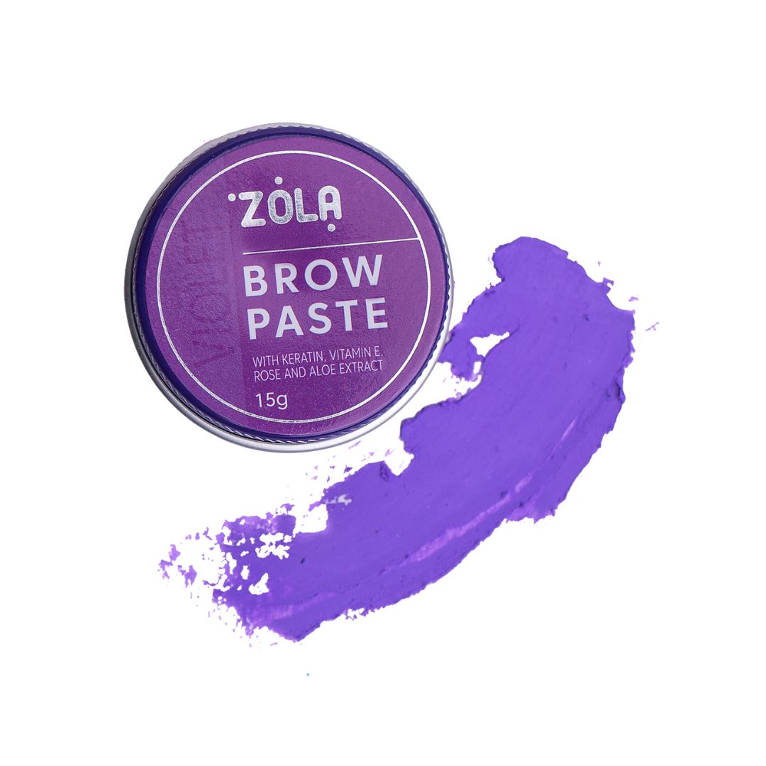 ZOLA Brow Paste met vitamine E en keratine, beschermt de huid tijdens het verven en creëert strakke wenkbrauwcontouren.