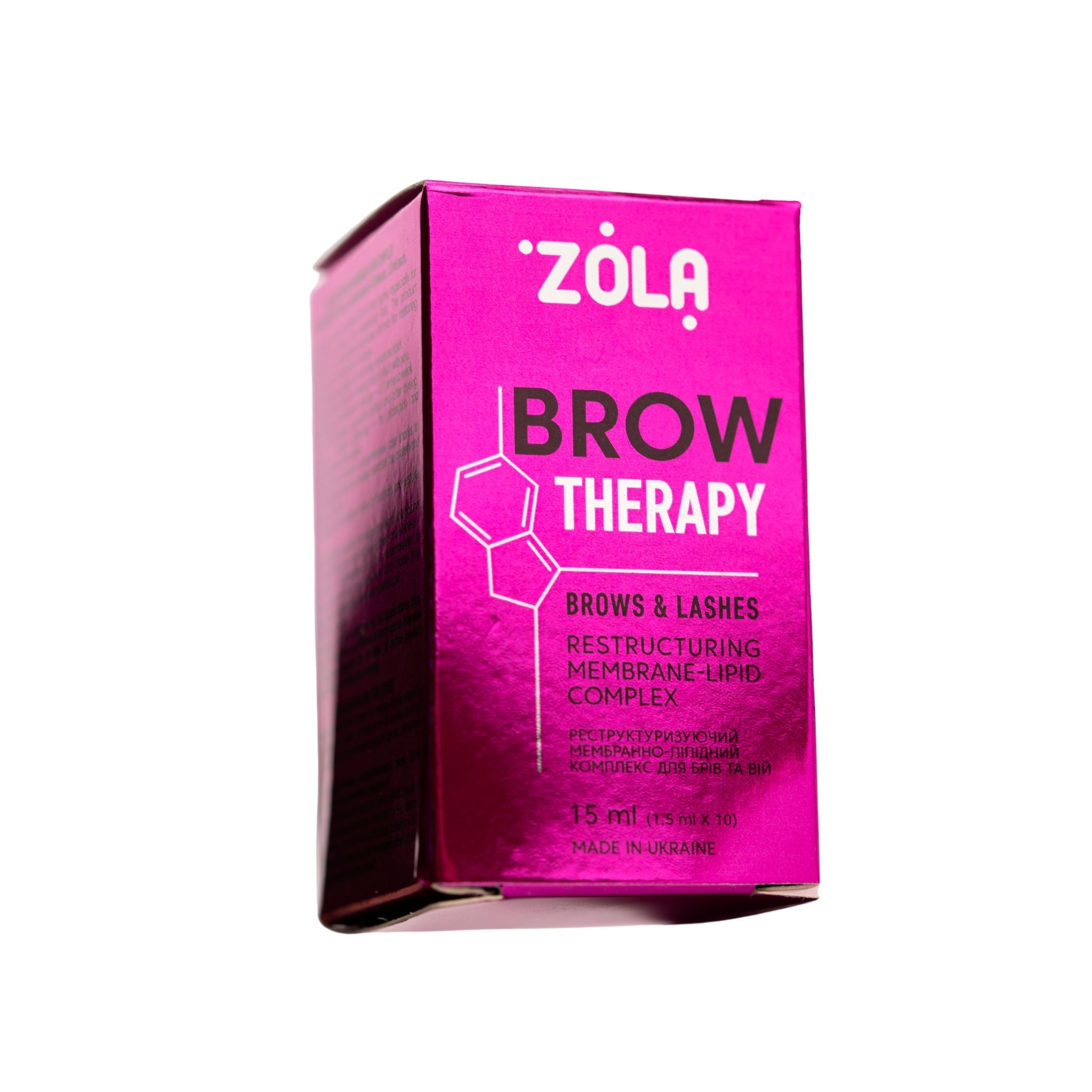 ZOLA Brow Therapy intensief wenkbrauwherstel met 5 oliën. 10 zakjes van 1,5 ml voor optimale verzorging.