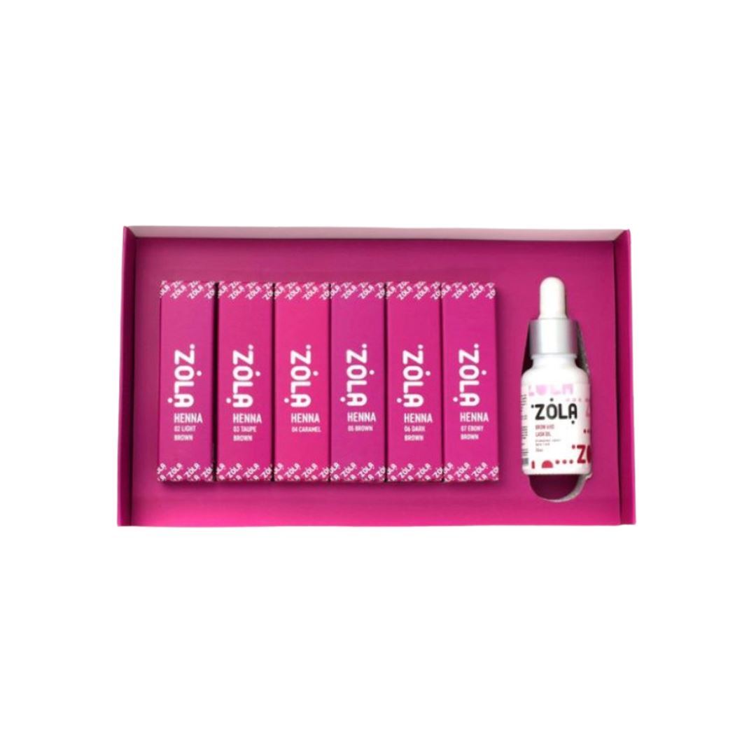 ZOLA Wenkbrauwhenna – professionele henna voor langdurige en intense wenkbrauwkleuring.