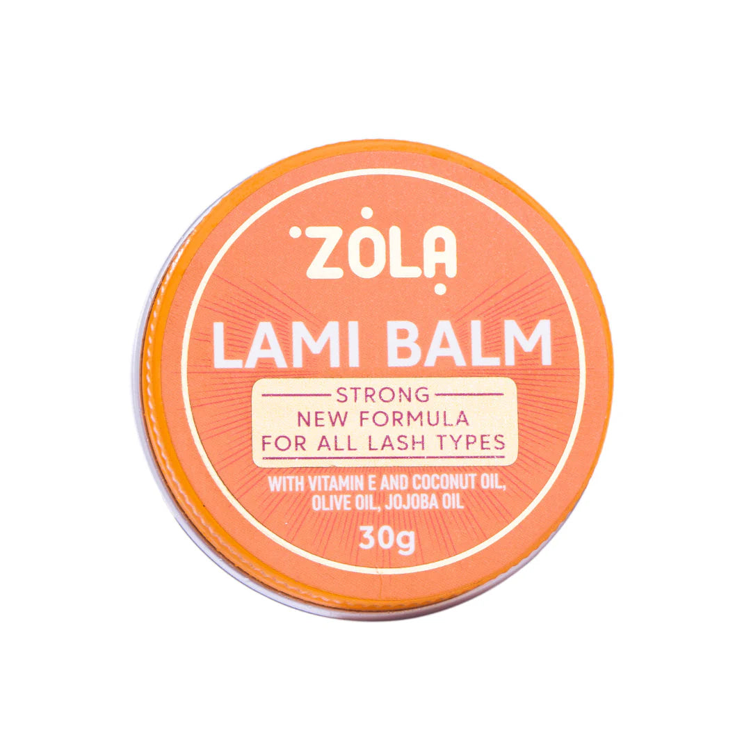 ZOLA Lami Balm Wimperlijm innovatieve formule met kokos-, olijf- en jojoba-olie voor perfecte wimperlaminering en langdurige hechting.