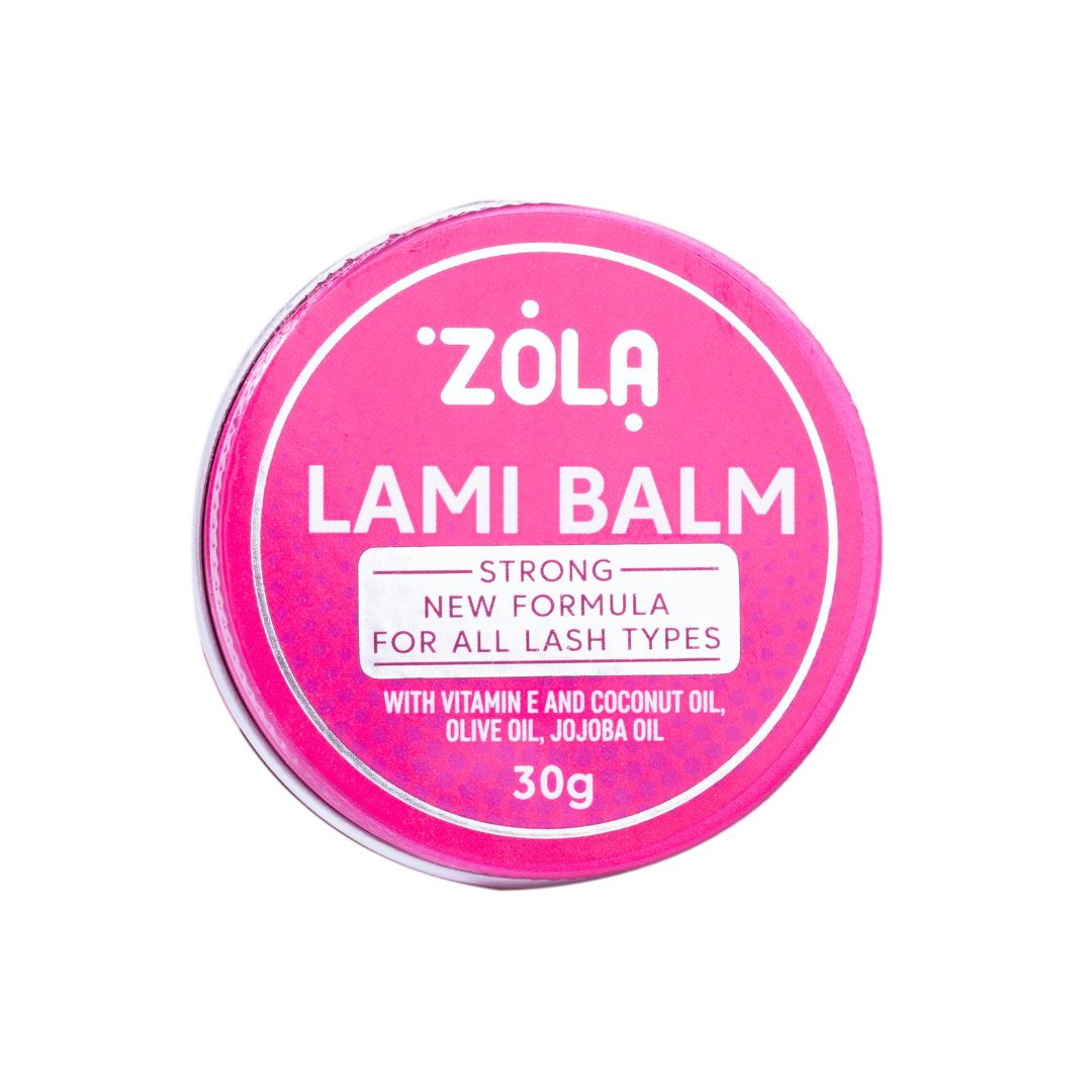 ZOLA Lami Balm Wimperlijm innovatieve formule met kokos-, olijf- en jojoba-olie voor perfecte wimperlaminering en langdurige hechting.
