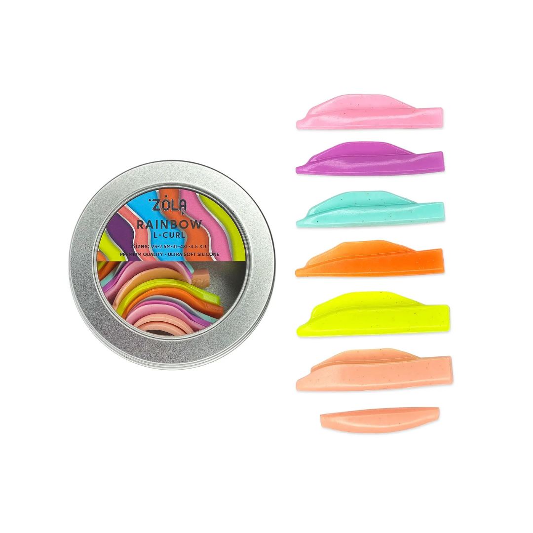 ZOLA Rainbow L-Curl shields hoogwaardige siliconen shields voor een strakke L-krul met liftend effect en langdurige fixatie.
