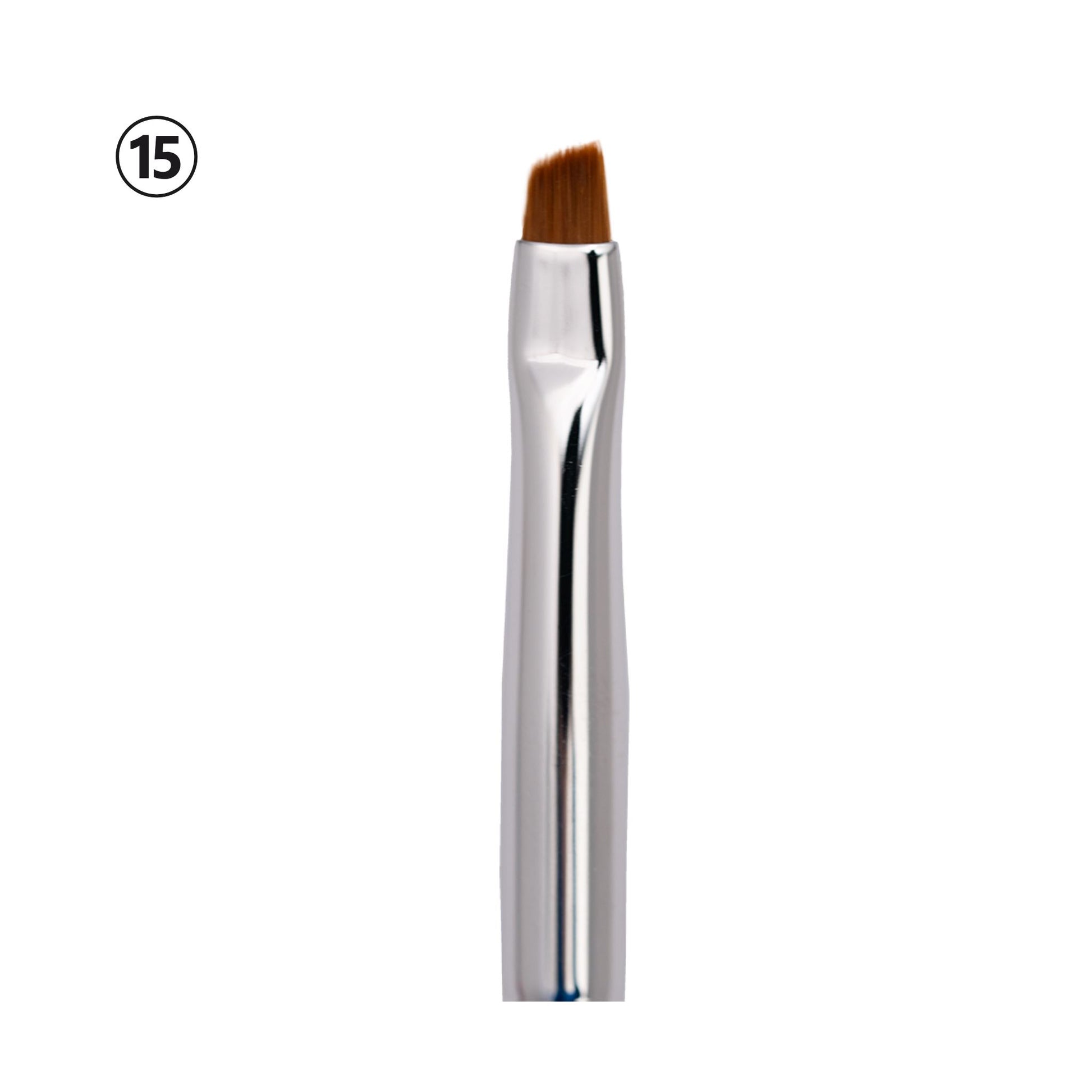 ZOLA Brush 15 smalle, afgeschuinde brush voor nauwkeurige wenkbrauwcontouren en professionele applicatie.
