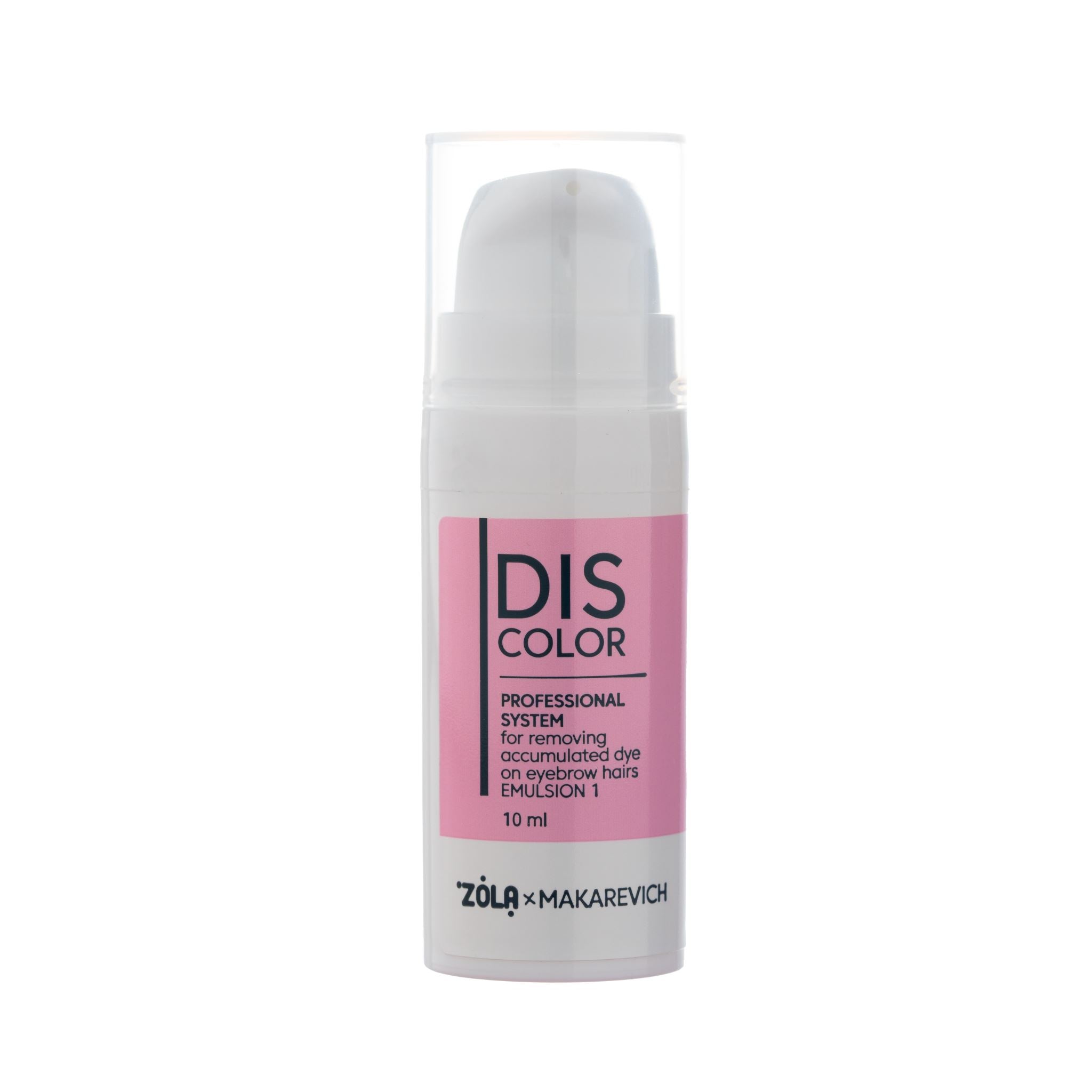 ZOLA x Makarevich DISCOLOR Emulsion – professioneel systeem voor veilige verwijdering van wenkbrauwverf zonder de natuurlijke kleur te bleken.