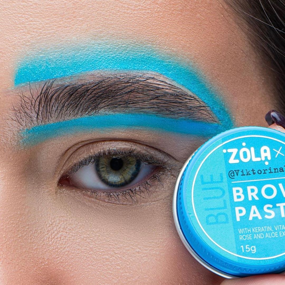 ZOLA Brow Paste met vitamine E en keratine, beschermt de huid tijdens het verven en creëert strakke wenkbrauwcontouren.