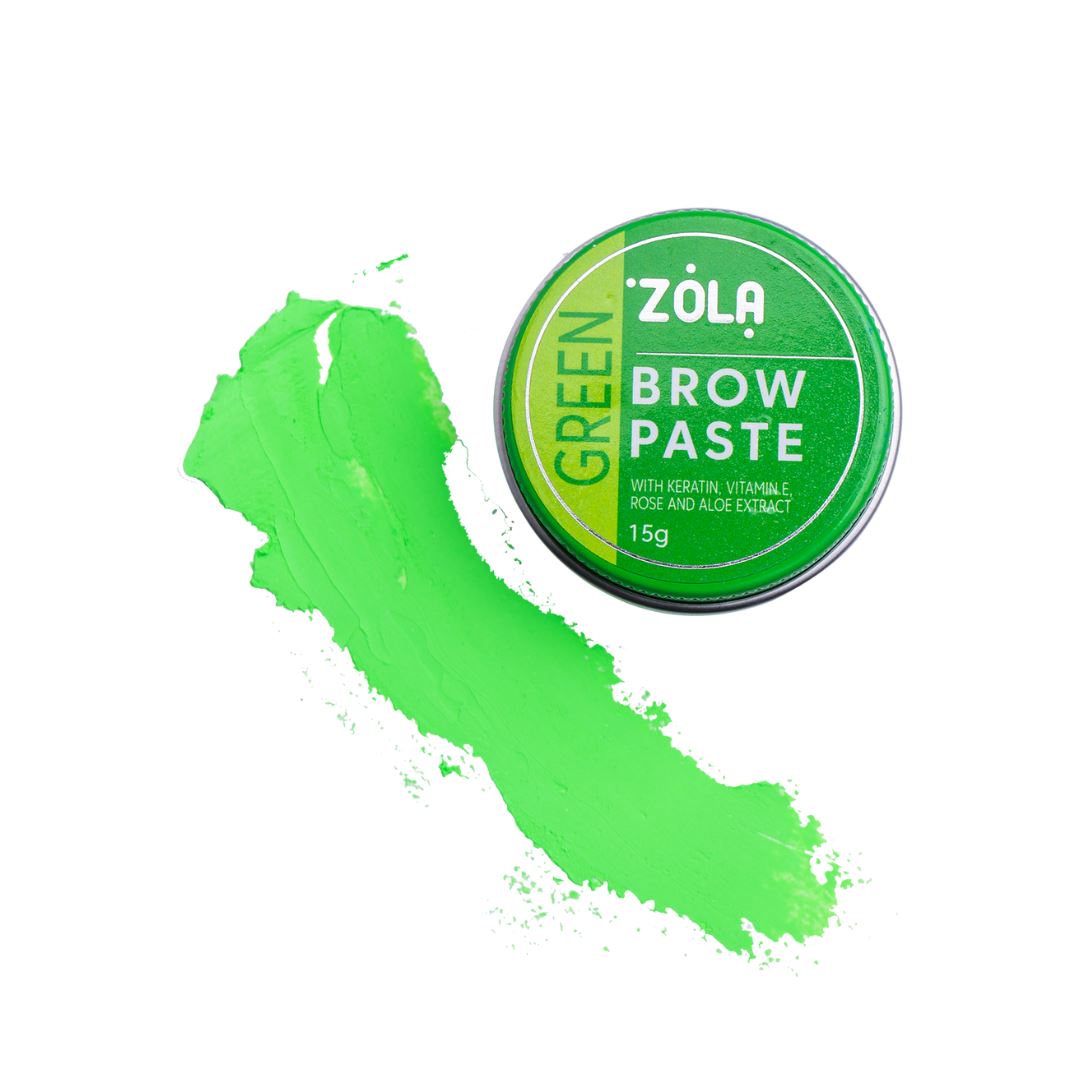 ZOLA Brow Paste met vitamine E en keratine, beschermt de huid tijdens het verven en creëert strakke wenkbrauwcontouren.