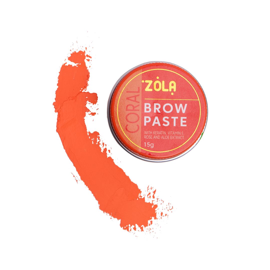 ZOLA Brow Paste met vitamine E en keratine, beschermt de huid tijdens het verven en creëert strakke wenkbrauwcontouren.
