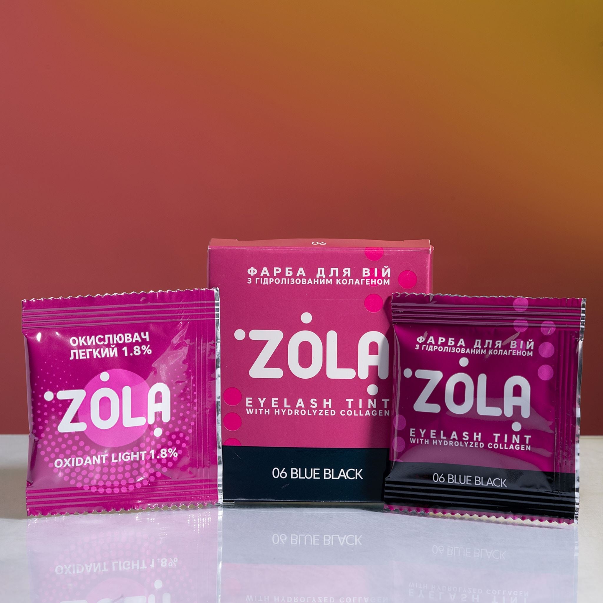 ZOLA wimper- en wenkbrauwverf 06 levendig zwart met collageen en lanoline voor diepe kleur, versterking en glans.