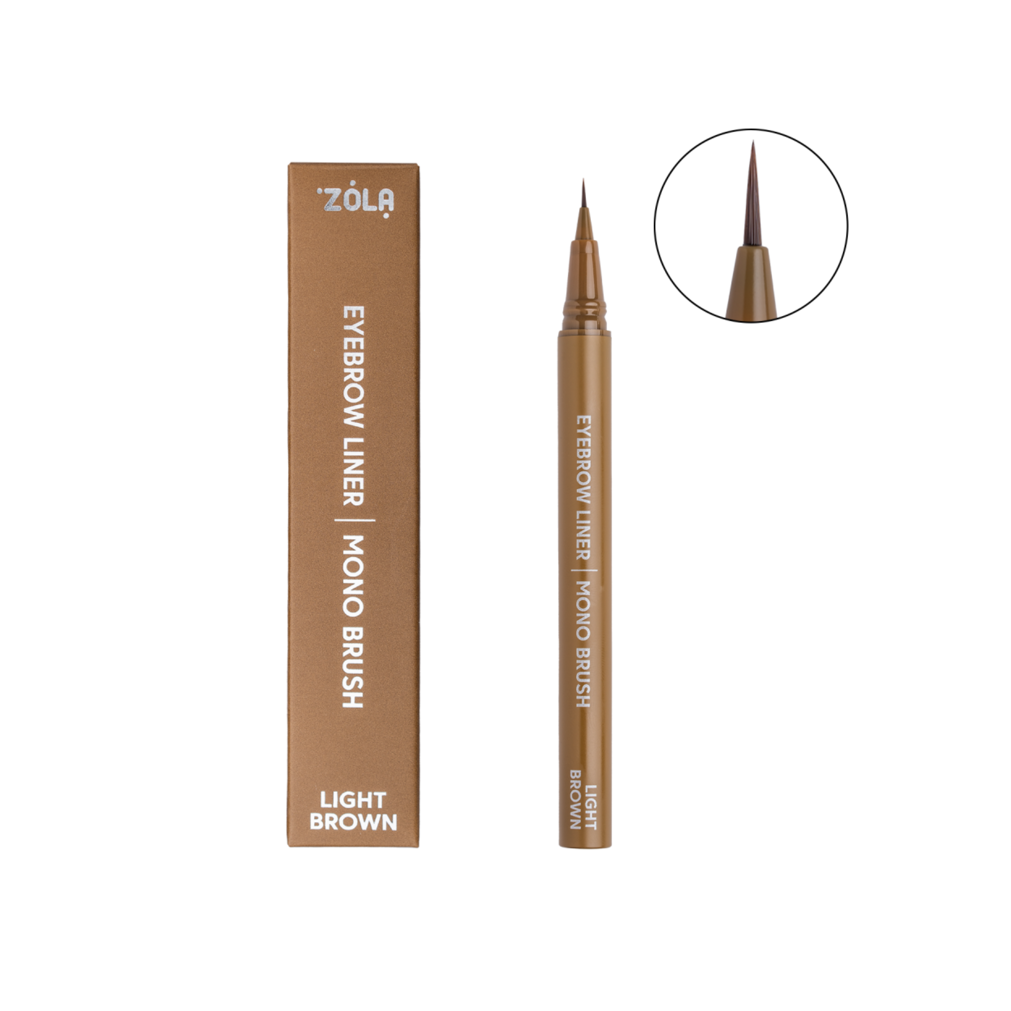 Eyebrow Liner met Mono brush in de kleur Ligth Brown