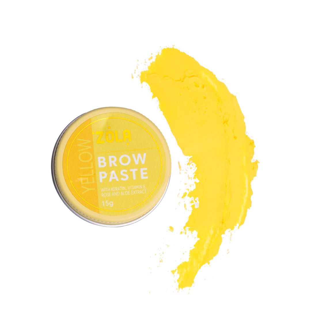 ZOLA Brow Paste met vitamine E en keratine, beschermt de huid tijdens het verven en creëert strakke wenkbrauwcontouren.