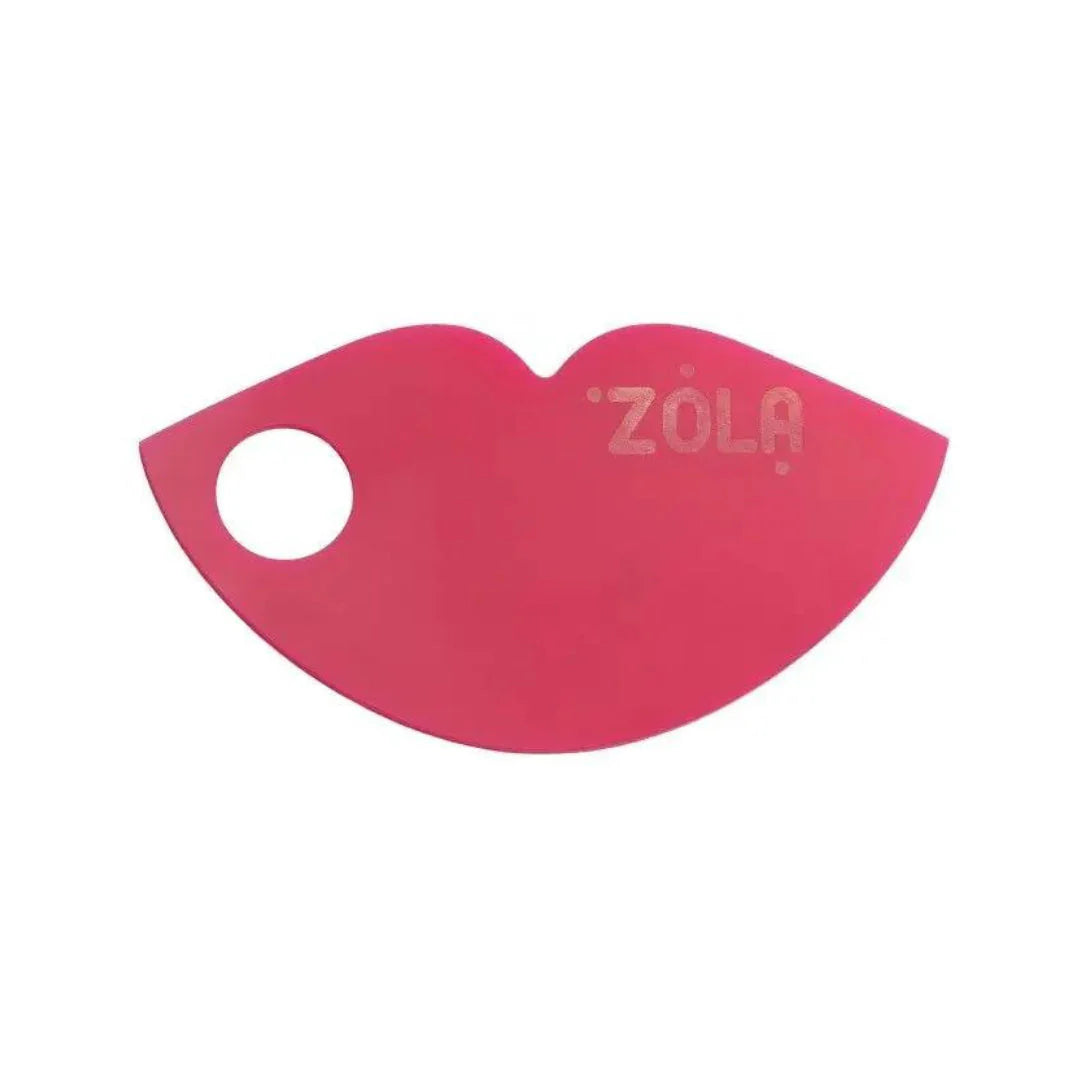 lipvormige ZOLA Mix Palette in roze voor het mixen van wenkbrauwverf. Stijlvol en praktisch voor beautyprofessionals.